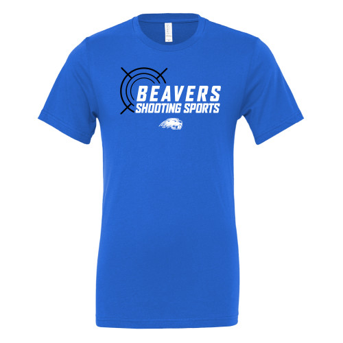 Pratt Comm College Bella + Canvas Royal Jersey Cotton T Shirt - Beavers Shooting Sports with scope