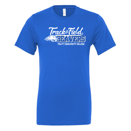 Pratt Comm College Bella + Canvas Royal Jersey Cotton T Shirt - PCC Beavers Track and Field