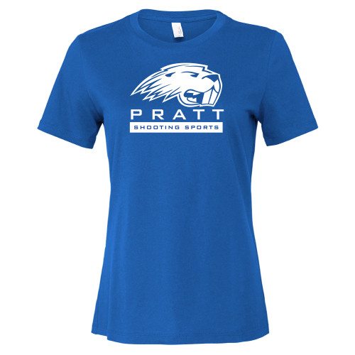 Pratt Comm College Bella + Canvas Womens Royal Relaxed Cotton T Shirt - Pratt Shooting Sports