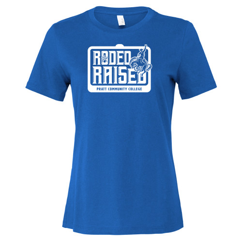 Pratt Comm College Bella + Canvas Womens Royal Relaxed Cotton T Shirt - Rodeo Raised