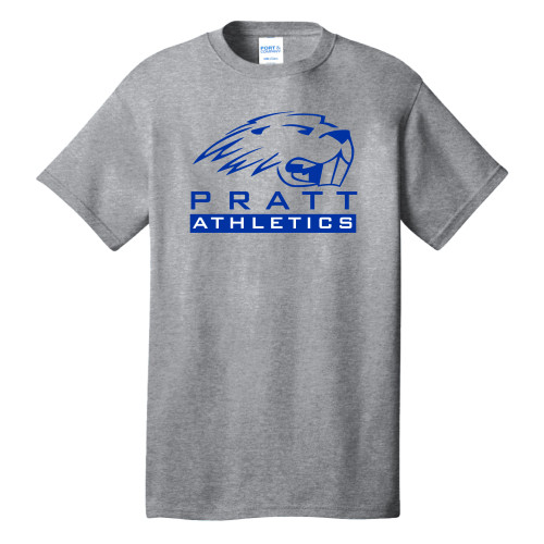 Pratt Comm College Extended Athletic Heather T Shirt - Pratt Athletics with Mascot