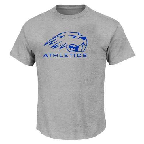 Pratt Comm College Tall Heather Grey T Shirt - Athletics with Mascot