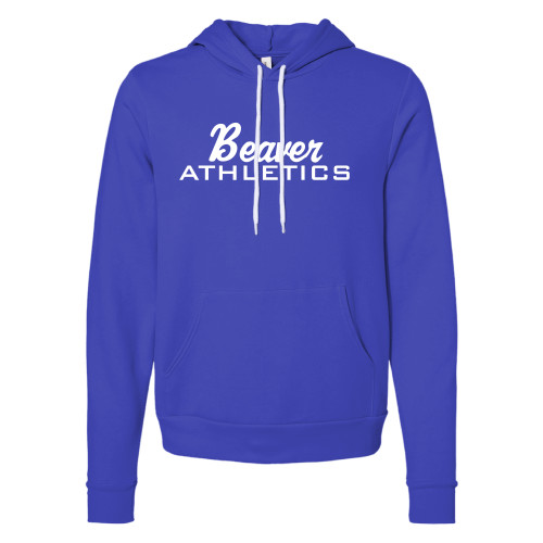 Pratt Comm College Bella + Canvas Royal Fleece Hood - Beaver Athletics Script