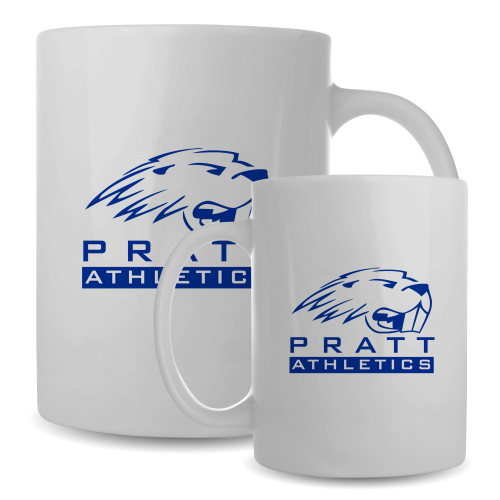 Pratt Comm College Full Color White Mug 15oz - Pratt Athletics with Mascot