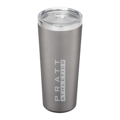 Pratt Comm College Thor Vacuum Insulated Grey Tumbler 22oz - Pratt Athletics WordmarkEngraved