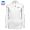 Thumbnail image for Pratt Comm College Syntrel Womens White Interlock 1/4 Zip