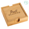 Thumbnail image for Pratt Comm College Bamboo Coaster Set