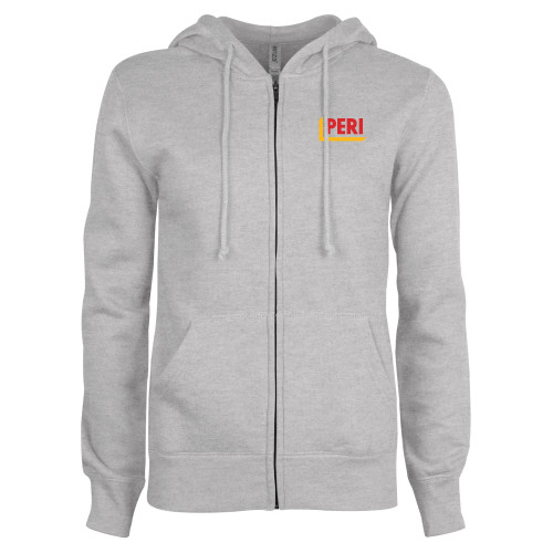 ENZA Womens Grey Fleece Full Zip Hoodie-PERI