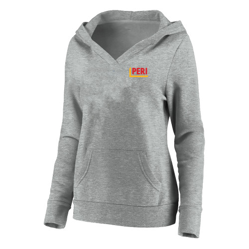 Womens Plus Heather Grey Hoodie-PERI