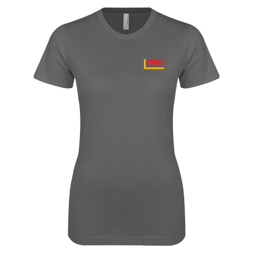 Next Level Womens Charcoal Boyfriend Tee-PERI