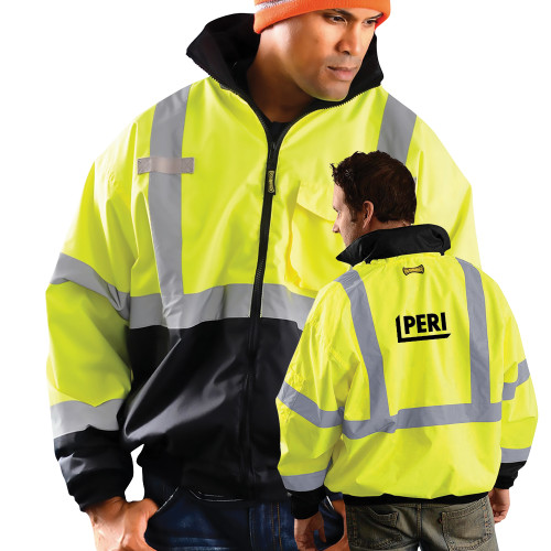 Safety Yellow ANSI 107 Class 3 Bomber Jacket-PERI