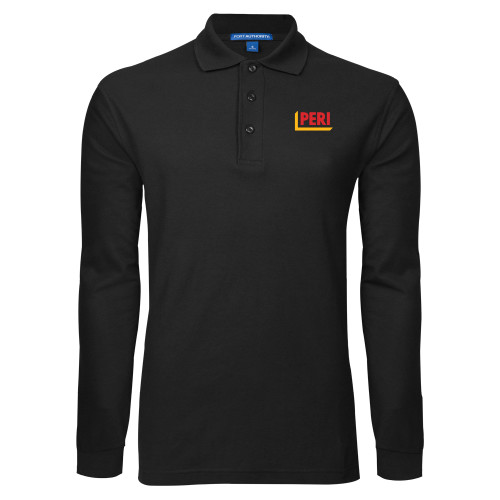 Black Long Sleeve Polo-PERI