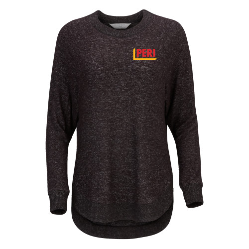 Boxercraft Womens Black Heather Cuddle Oversized Crew-PERI