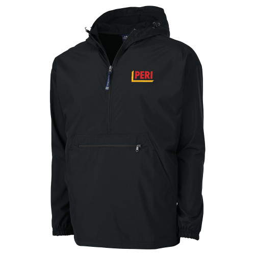 Charles River Black Pack N Go Pullover Rain Jacket-PERI