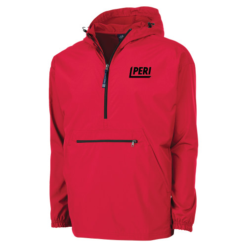 Charles River Red Pack N Go Pullover Rain Jacket-PERI