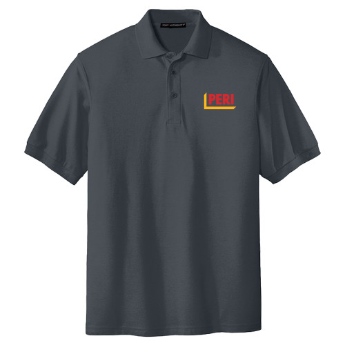 Extended Charcoal Silk Touch Polo-PERI