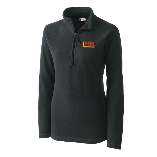 C&B Womens Charcoal Clique Summit Performance Fleece Half Zip-PERI