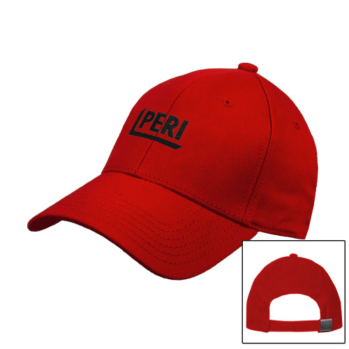 Red Structured Adjustable Pro Style Hat-PERI