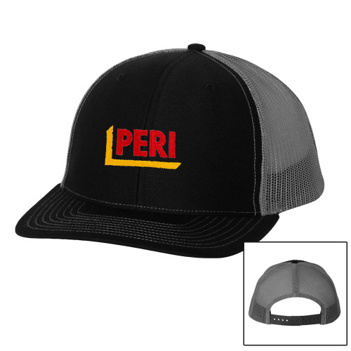 Richardson Black/Charcoal Trucker Hat-PERI