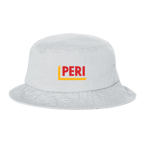 Sportsman White Bucket Hat-PERI