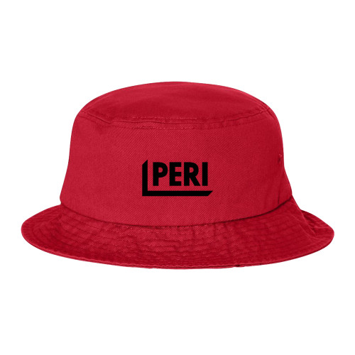 Sportsman Red Bucket Hat-PERI