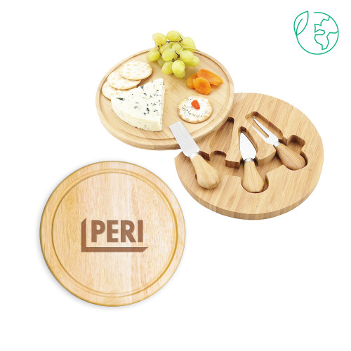 7.5 Inch Brie Circular Cutting Board Set-PERI Engraved