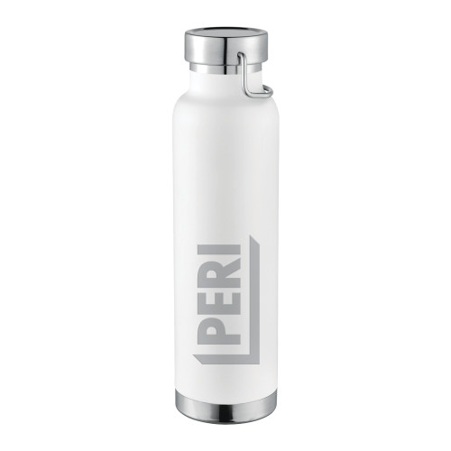 Thor Copper Vacuum Insulated White Bottle 22oz-PERI Engraved