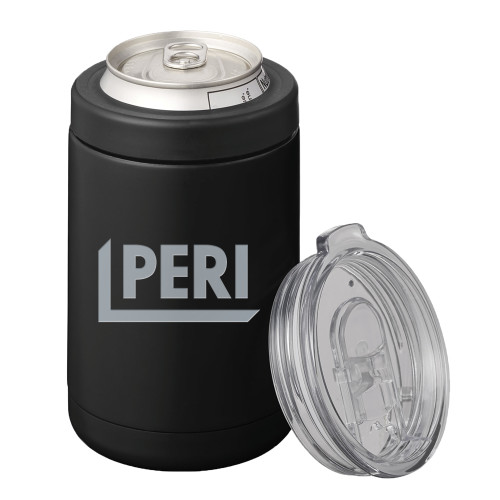 2 in 1 Black Can Cooler Tumbler 12oz-PERI Engraved