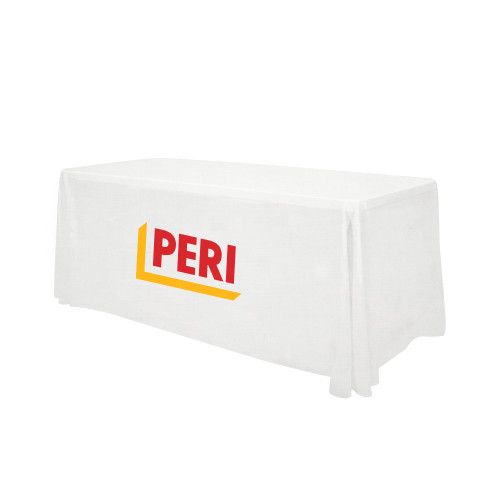 White 6 foot Table Throw-PERI