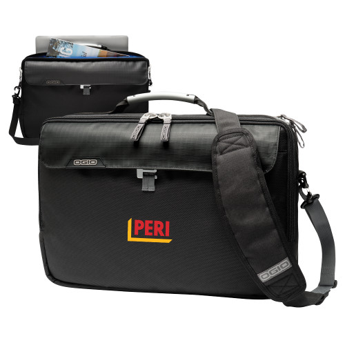 OGIO Black Pursuit Messenger Bag-PERI