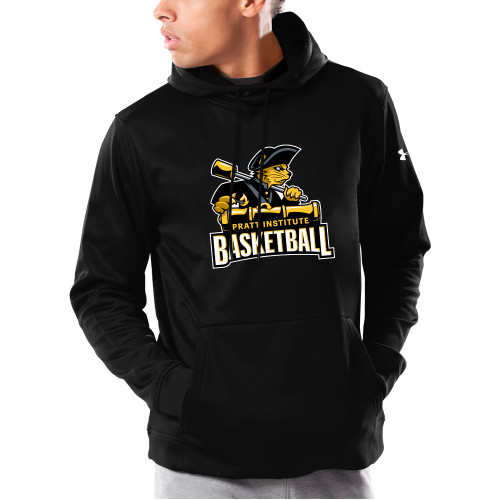 Pratt Institute Under Armour Black Armour Fleece Hoodie-Pratt Institute Basketball