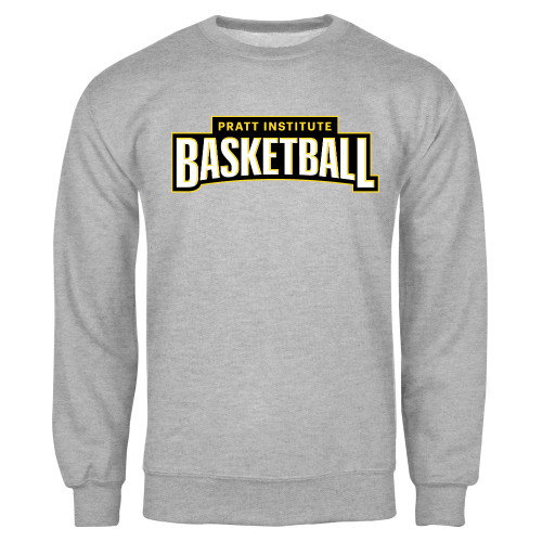 Pratt Institute Grey Fleece Crew-Pratt Basketball