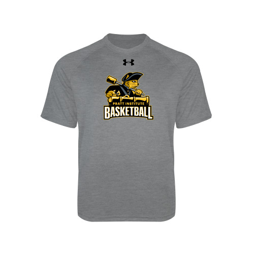 Pratt Institute Under Armour Youth Grey Tech Tee-UA Pratt Institute Basketball