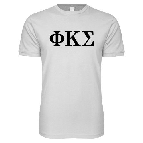 Next Level White SoftStyle T Shirt-Phi Kappa Sigma Greek