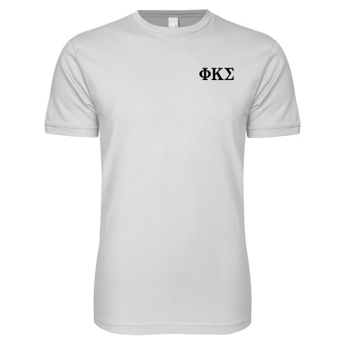 Next Level White SoftStyle T Shirt-Phi Kappa Sigma Greek