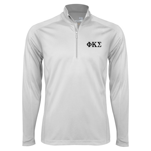 Syntrel White Interlock 1/4 Zip-Phi Kappa Sigma Greek