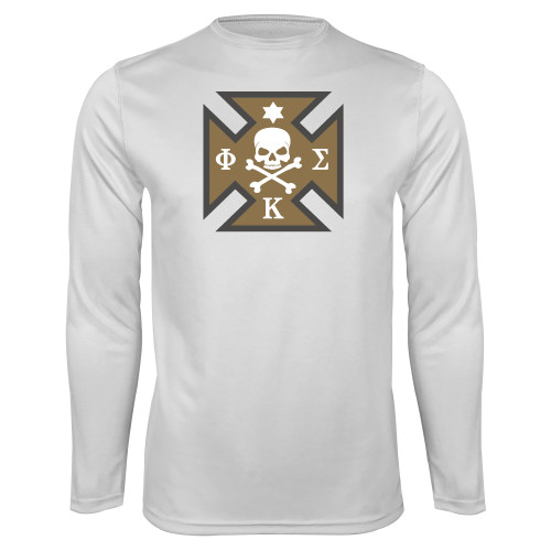 White Performance Long Sleeve Shirt-Maltese Cross