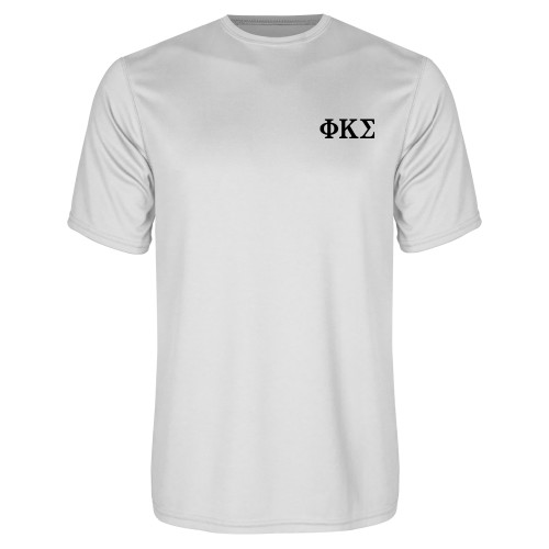 White Performance Tee-Phi Kappa Sigma Greek