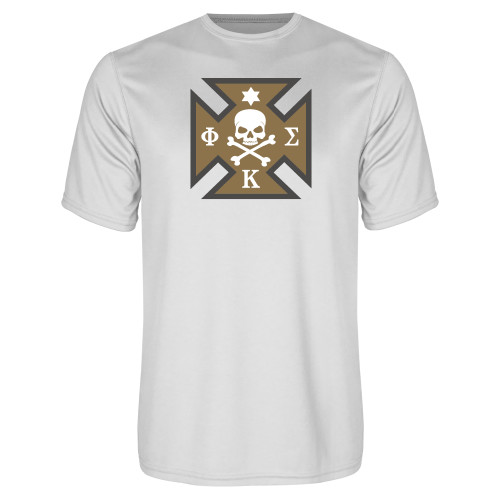 White Performance Tee-Maltese Cross