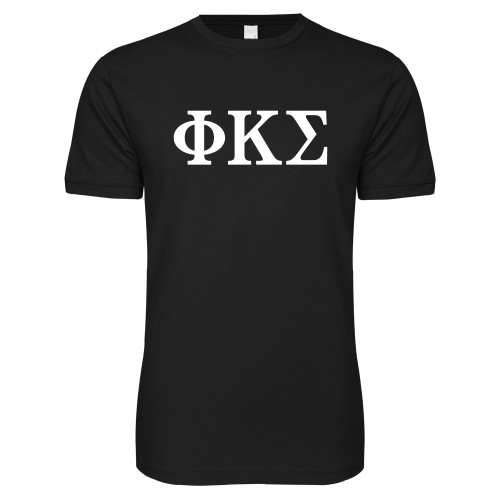 Next Level Black SoftStyle T Shirt-Phi Kappa Sigma Greek