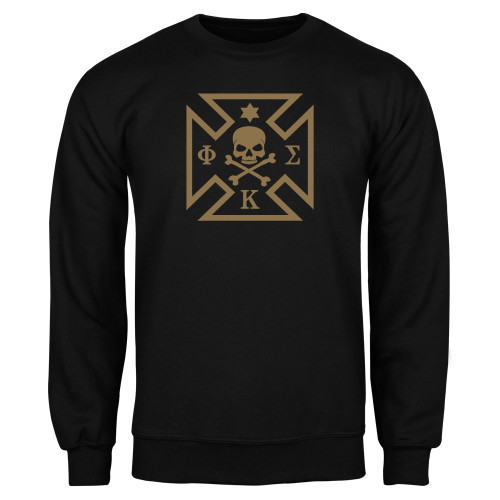 Black Fleece Crew-Maltese Cross