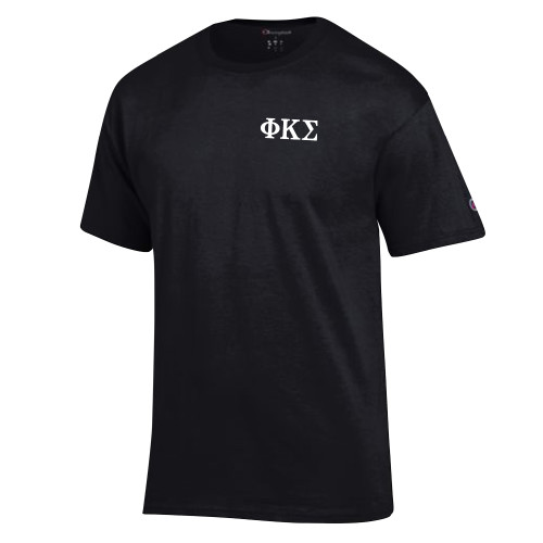 Champion Black T Shirt-Phi Kappa Sigma Greek