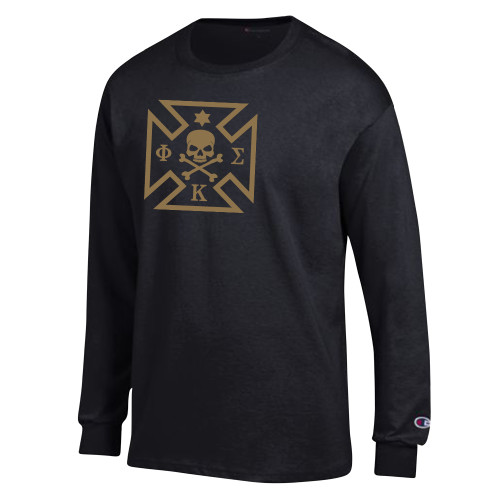 Champion Black Long Sleeve T Shirt-Maltese Cross
