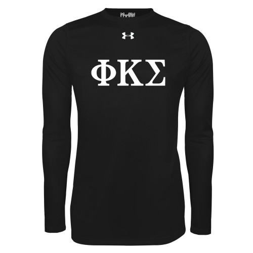 Under Armour Black Long Sleeve Tech Tee-Phi Kappa Sigma Greek