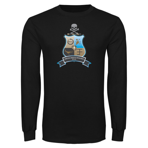 Black Long Sleeve T Shirt-PKS Crest
