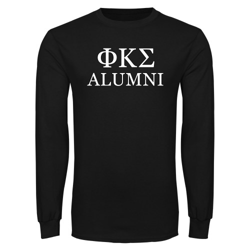 Black Long Sleeve T Shirt-Phi Kappa Sigma Greek Alumni