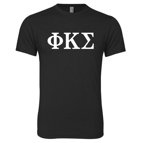 Next Level Black Triblend Tee-Phi Kappa Sigma Greek