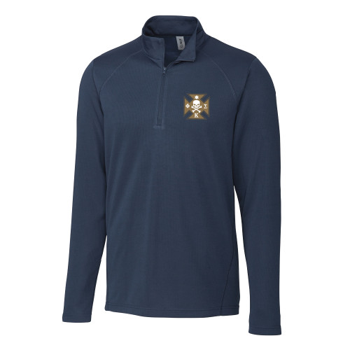 C&B Dark Navy Clique Ice Pique Half Zip-Maltese Cross