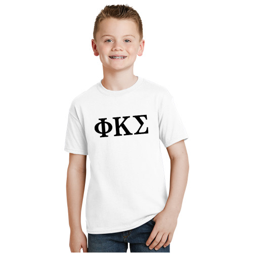 Youth White T Shirt-Phi Kappa Sigma Greek