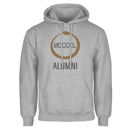 Grey Fleece Hoodie-Gold Snake Alumni